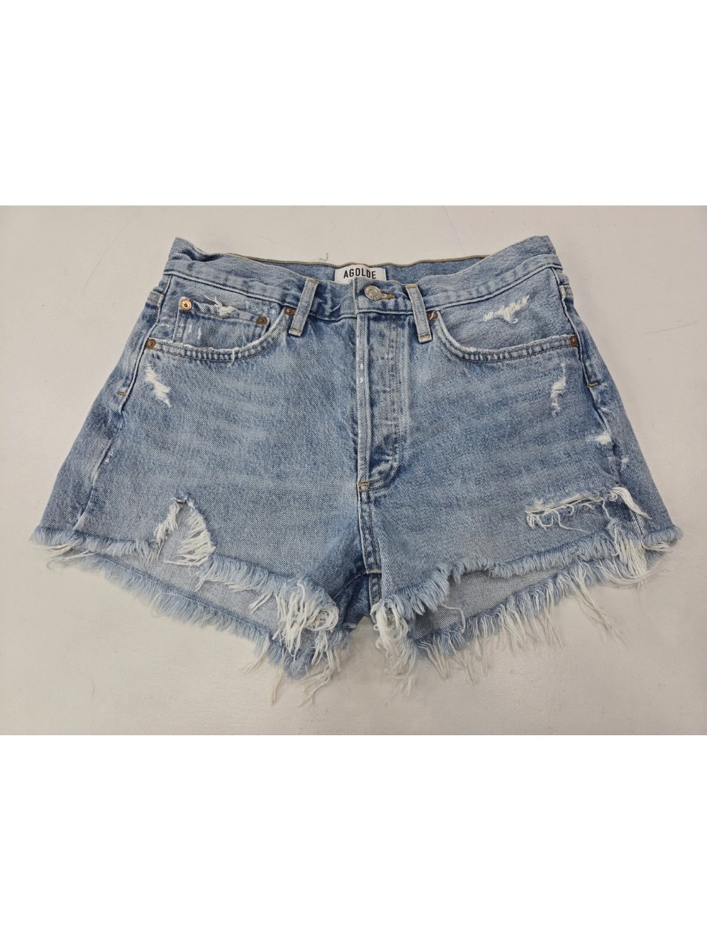 Agolde Parker Vintage Cut Off High Rise Denim Shorts A026-811 Swapmeet Size 27